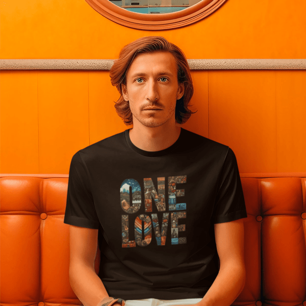 One Love T-Shirt - Classic Men's Round Neck Comfortable Pop Culture T-shirt